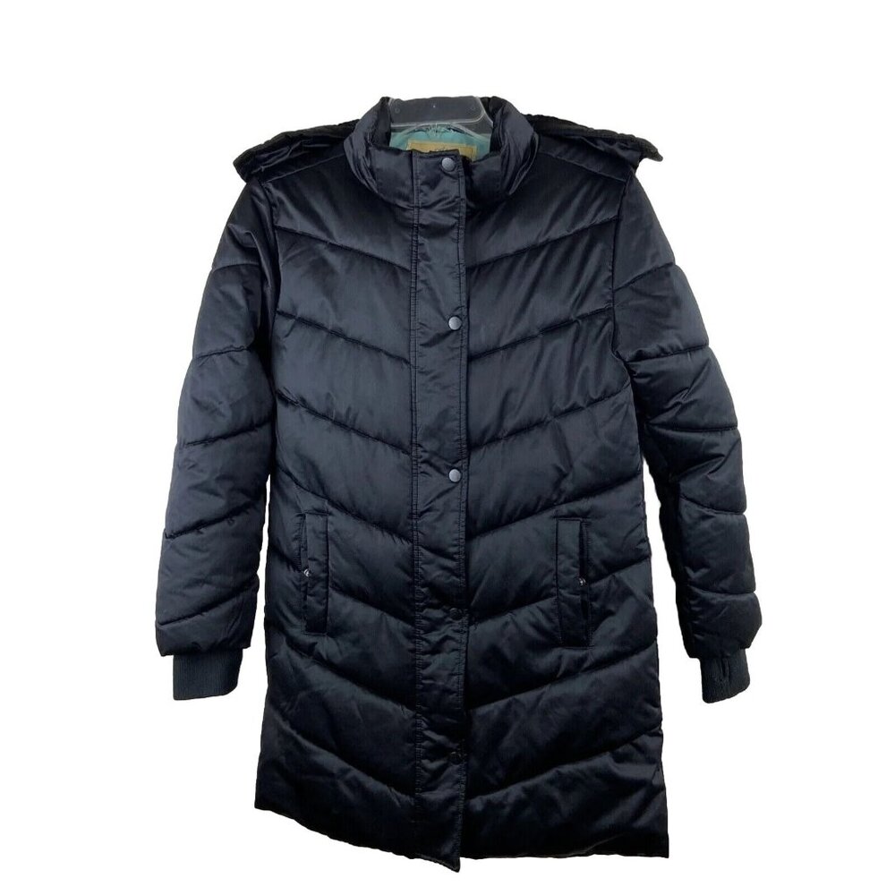 Thereabouts Girls Hooded Puffer Coat Winter Black Size XL/16
